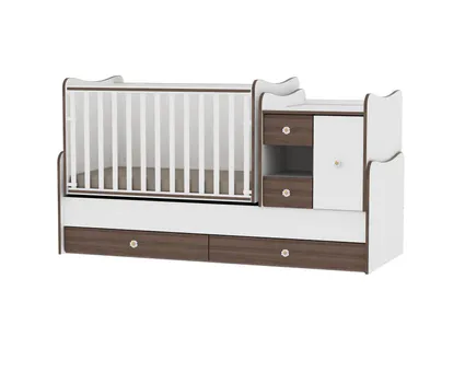 13minimax baby bed white walnut medium