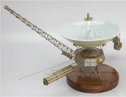 Voyager spacecraft wood model