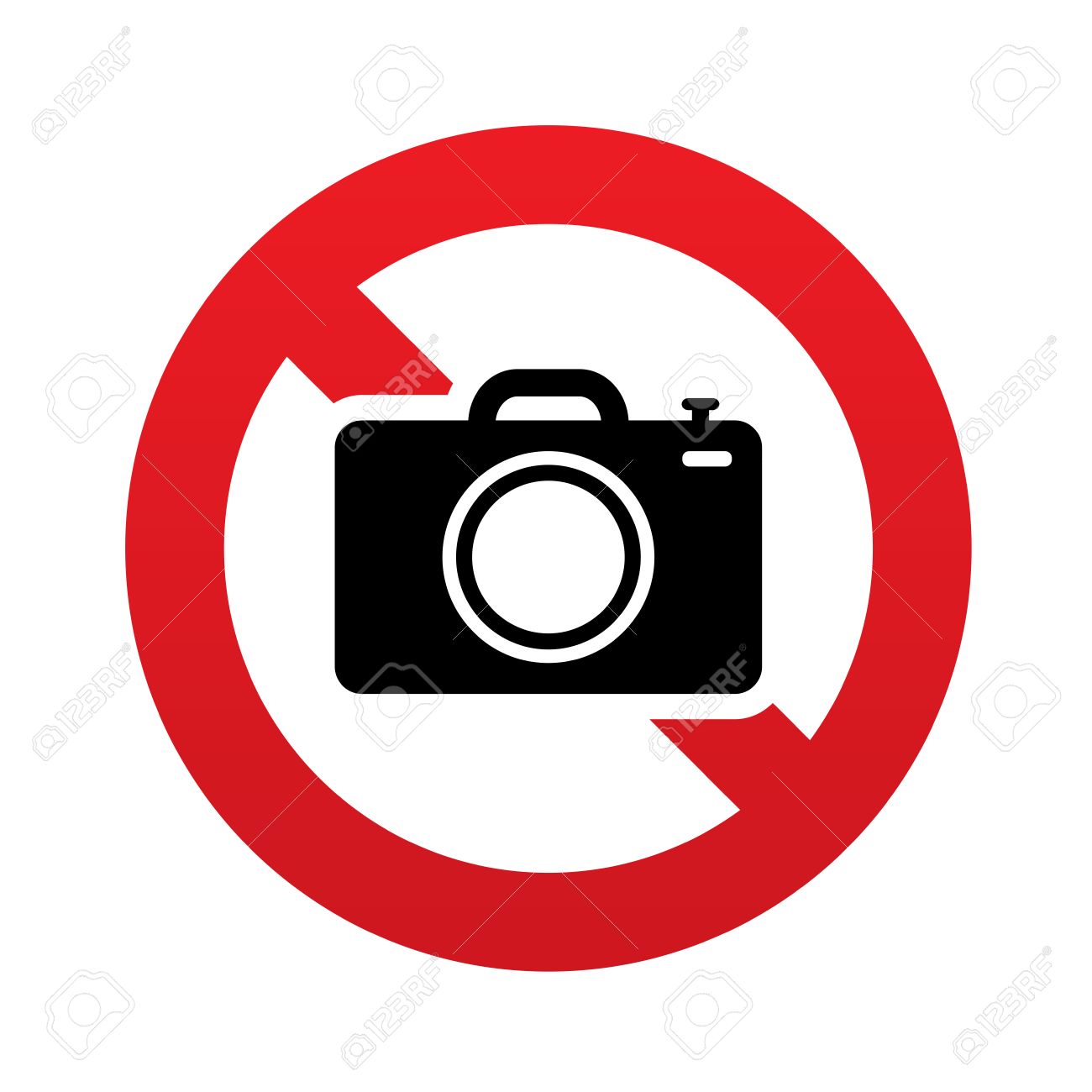 24929930 pas de photo camera signe icone photo numerique symbole de la camera panneau d interdiction rouge arretez le
