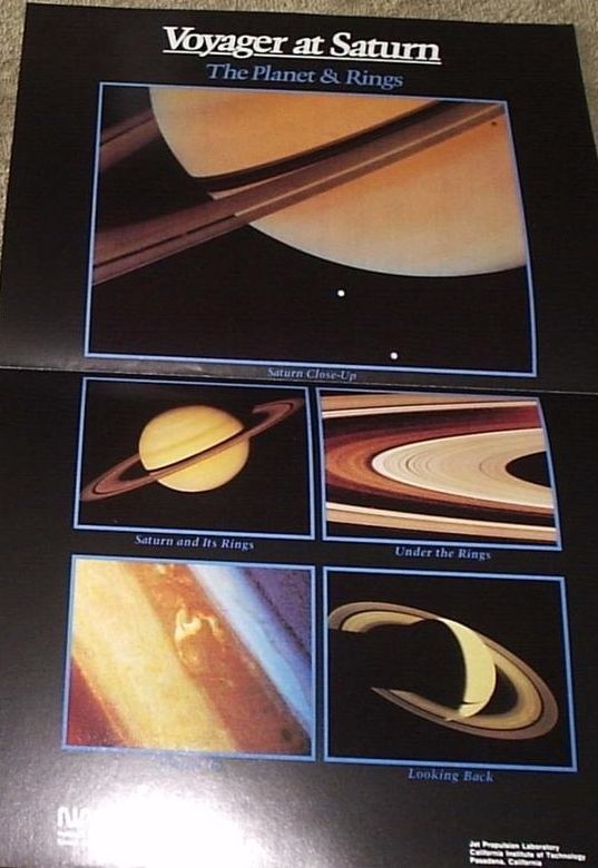 Saturn planet and rings poster