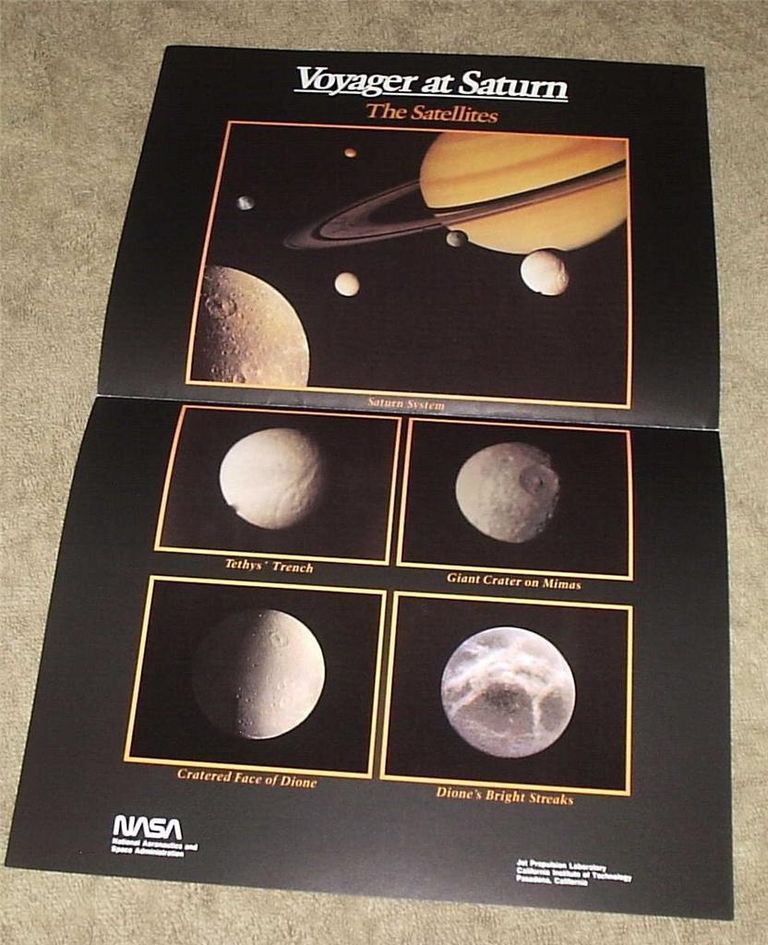 Saturn satellites poster