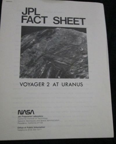 Jpl fact sheet voyager 2 at uranus