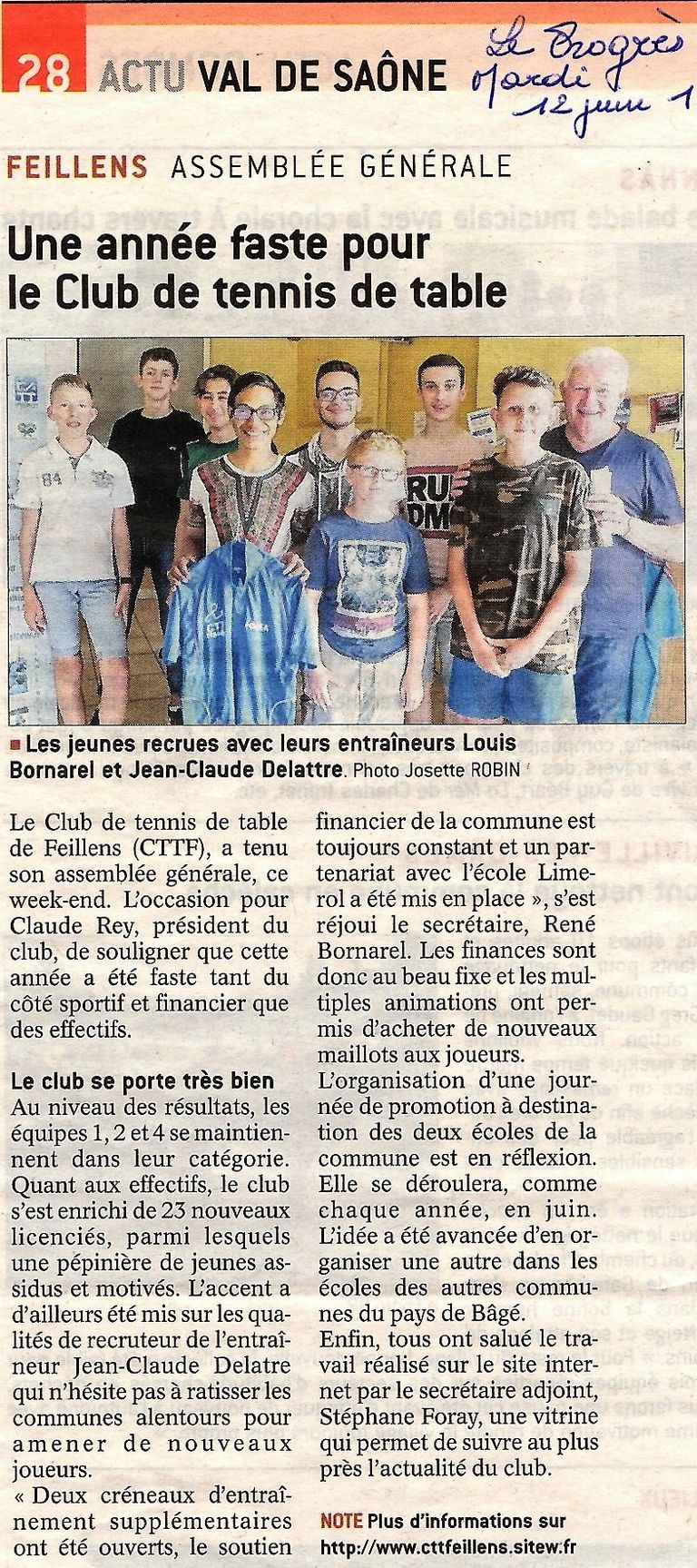 Le Progres du 12 juin 2018