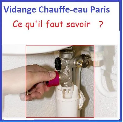 Vidange chauffe-eau et remplacement groupe de sécurité