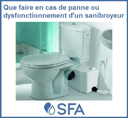 Que faire en cas de panne ou Dysfonctionnement d'un sanibroyeur