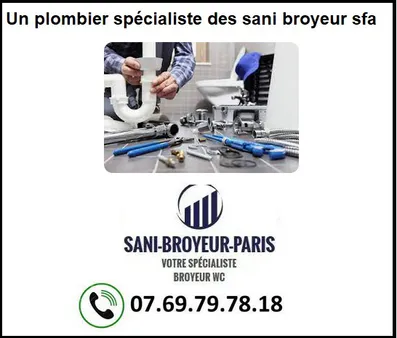 Un plombier spécialiste des sani broyeur sfa