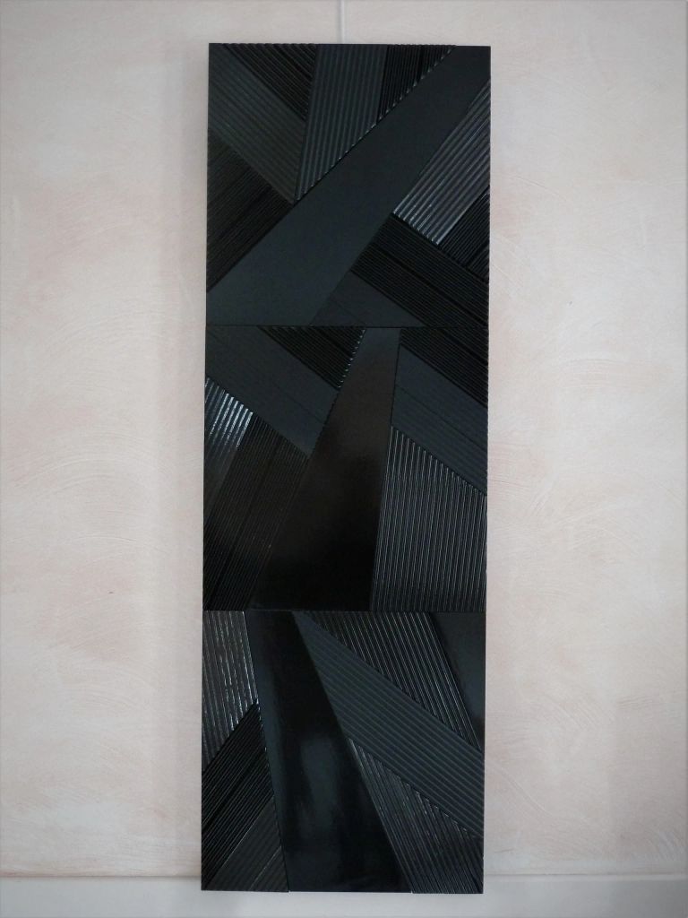 Noir relief 48x144 cm