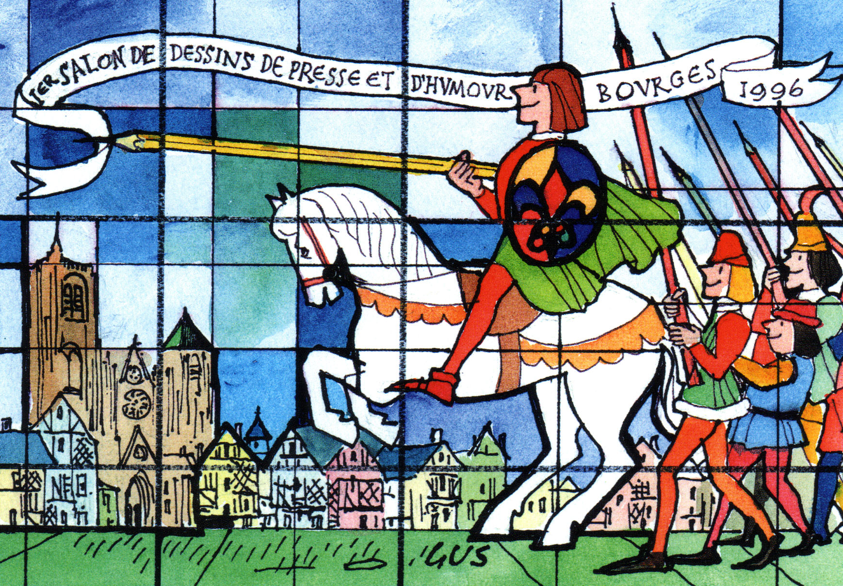 1996 1er salon dessin de presse et d humour bourges vu par gus