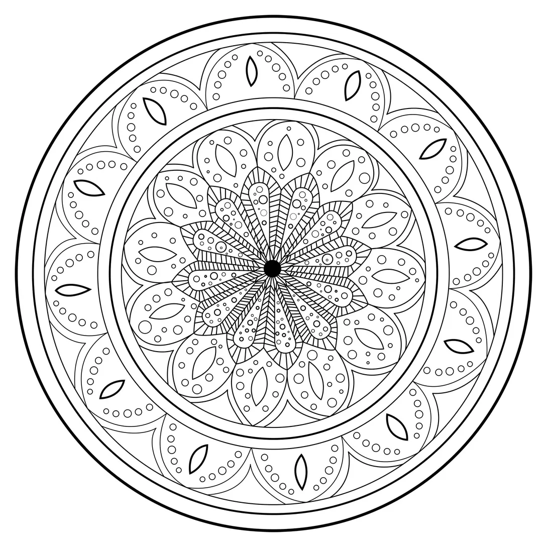 pour se détendre : donner de la couleur aux Mandalas