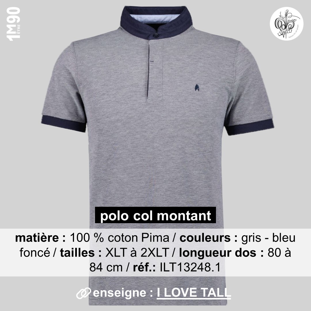 Mode ilt h polo gris m