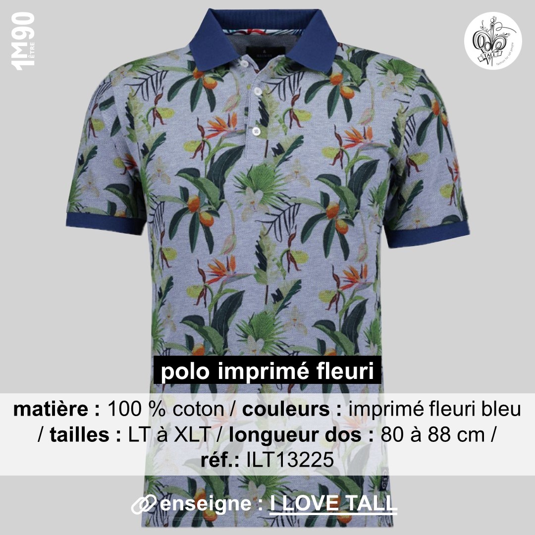 Mode ilt h polo fleurs m