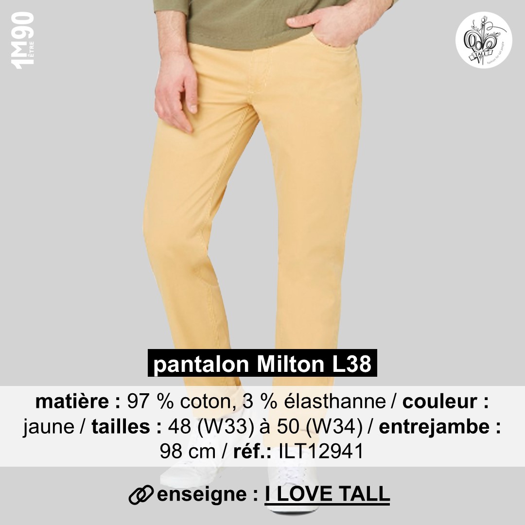 Mode ilt h pantalon jaune m