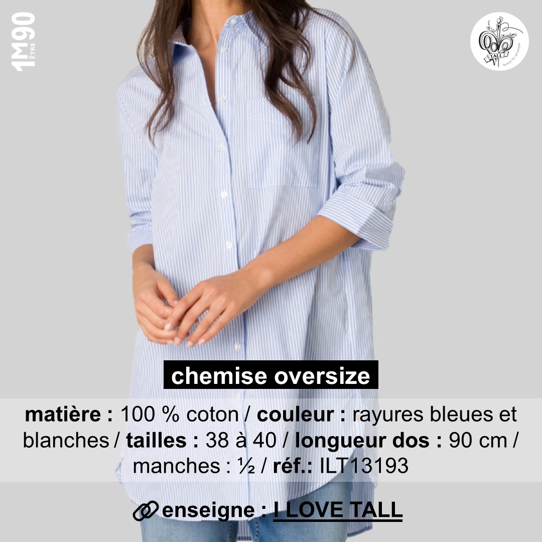 Mode ilt f chemise bleue m