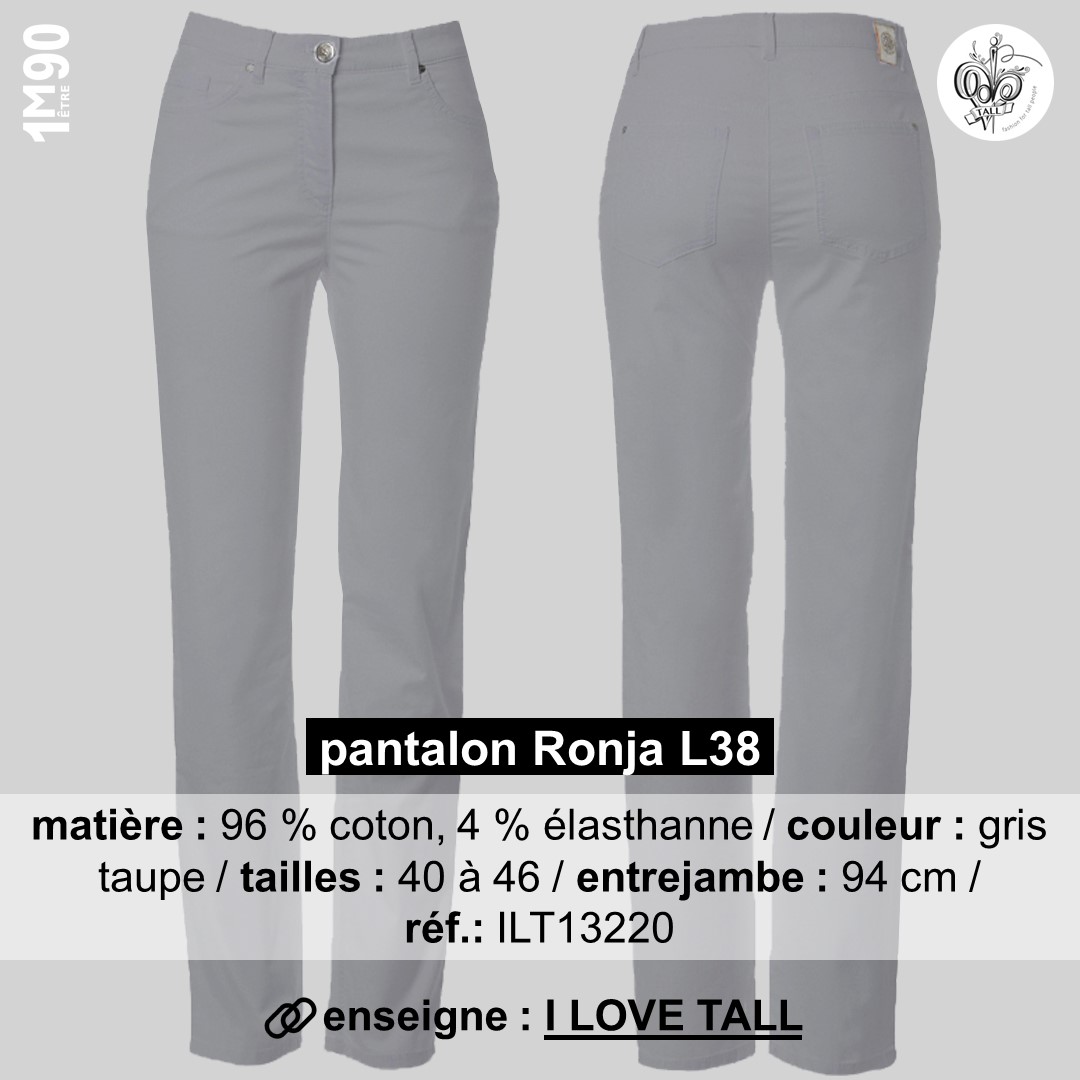 Mode ilt f pantalon gris m