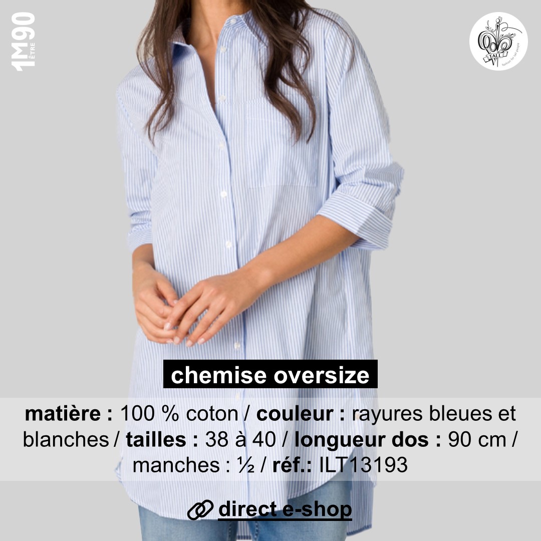 Mode ilt f chemise bleue s