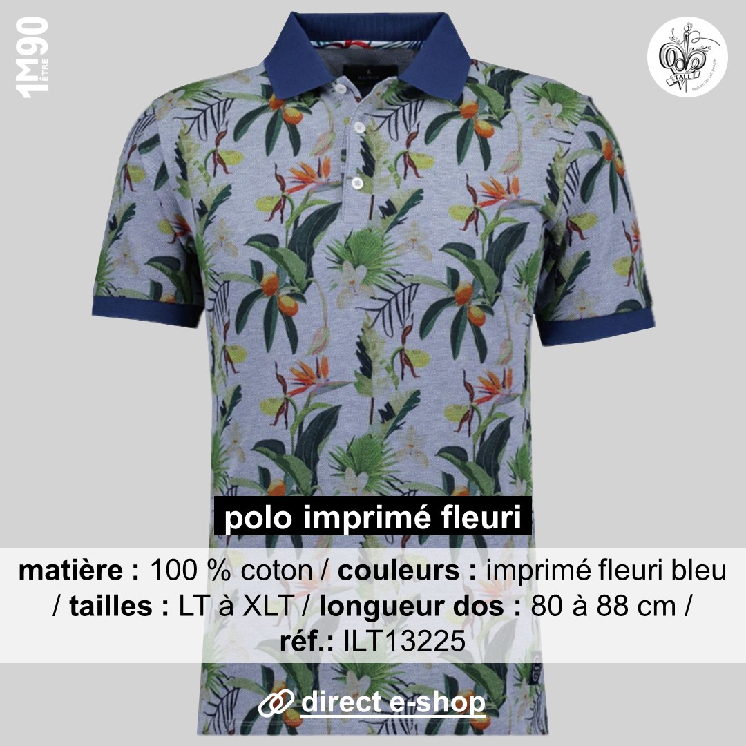 Mode ilt h polo fleurs s