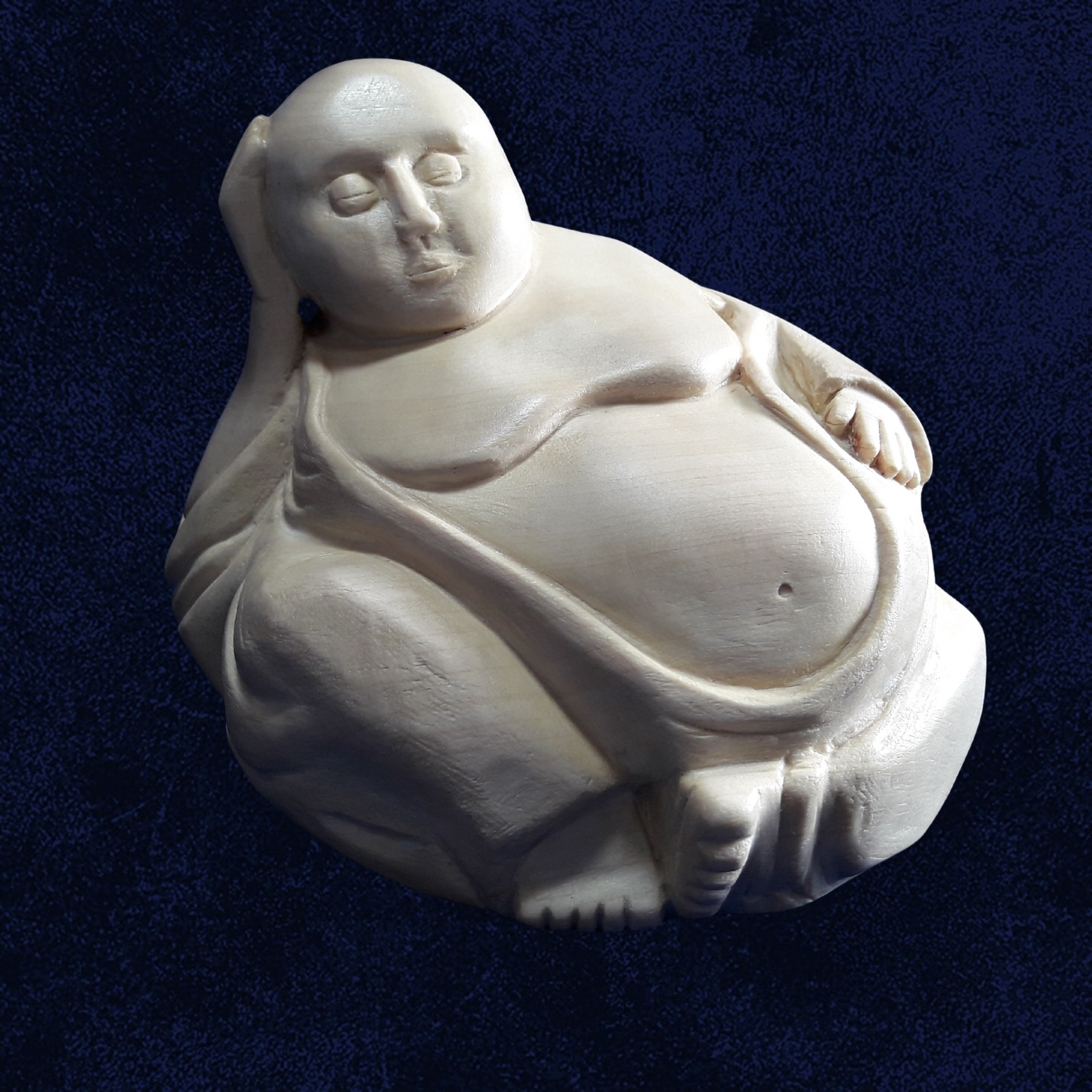 Bouddha rieur bleu