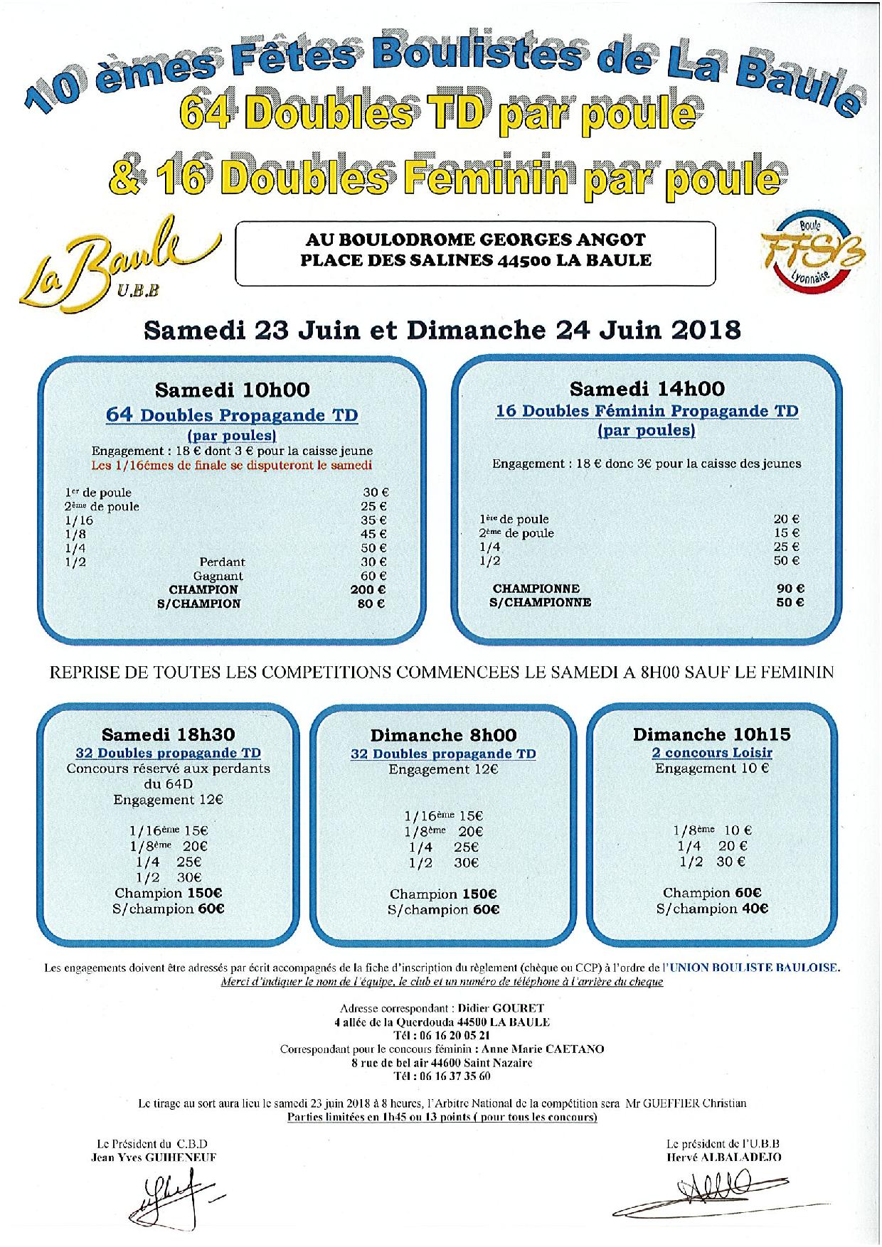 Affiche des 10emes fetes boulistes de La Baule 1 page 001