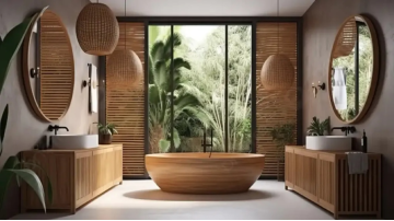 Salle de bain bois chaleureuse et zen