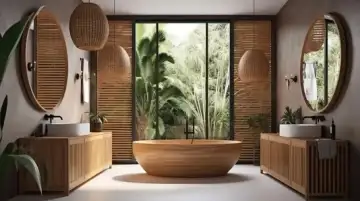 Salle de bain bois zen et chaleureuse