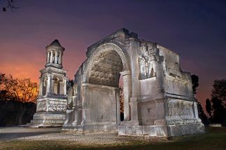 vestiges de Glanum St Rémy de Provence en light-painting