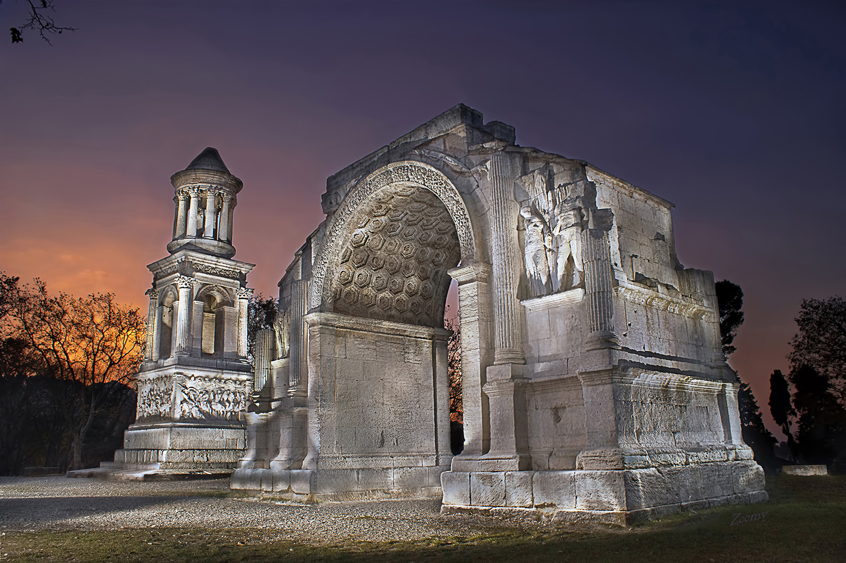 Glanum light paint zoomy photographe