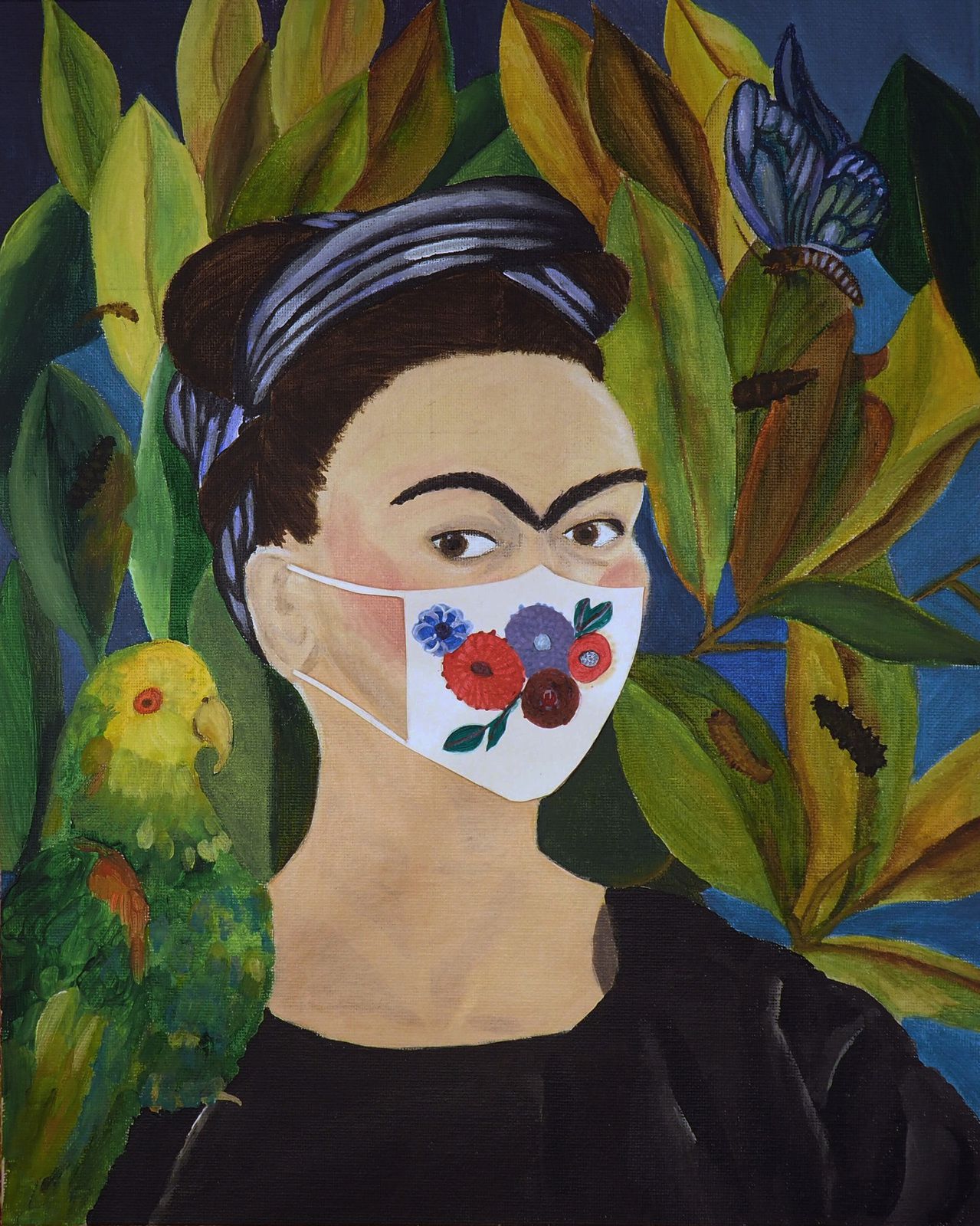 27 masques mireille d apres frida khalo