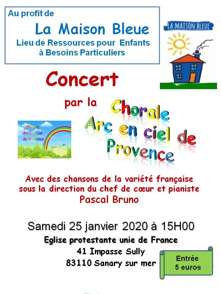 Affiche chorale maison bleue