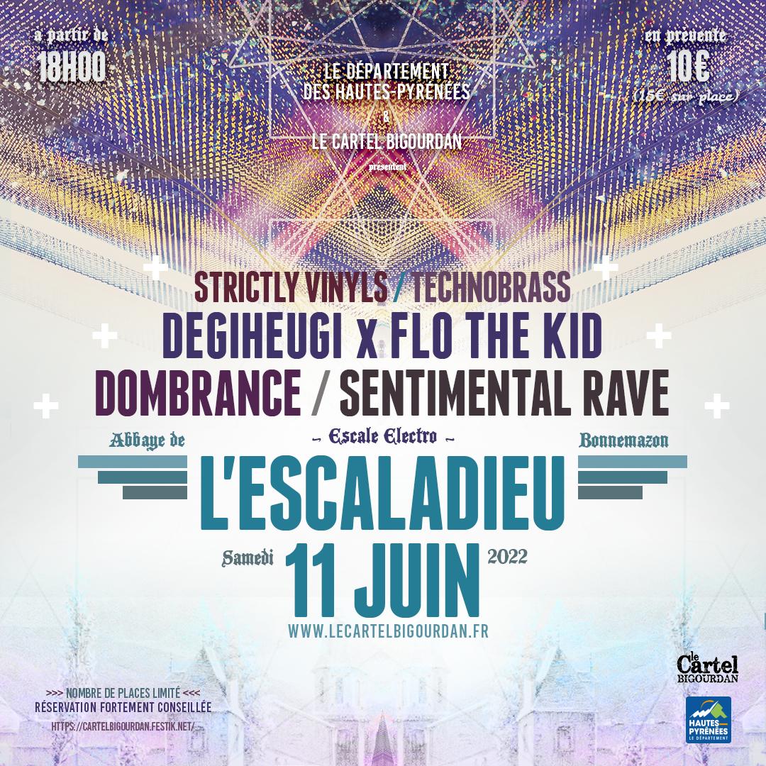 Affiche cartel escaladieu electro insta carre