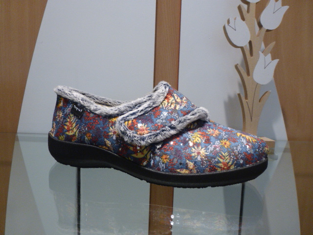 H23432 fargeot pantoufle 1velcro auxpiedssensibles chaussures com