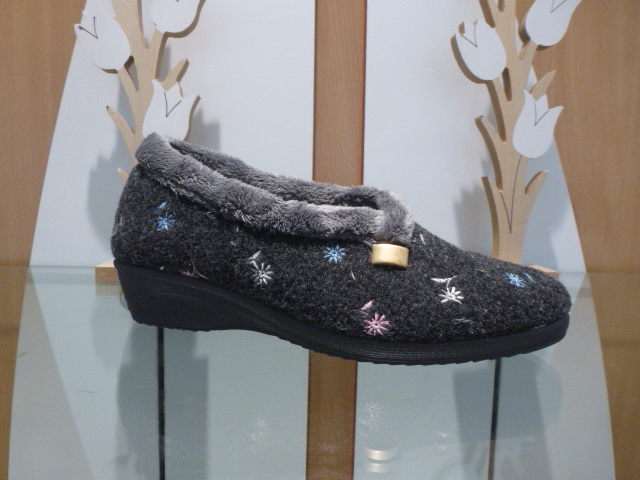 H23381 bam cabosse pantoufle30 gris auxpiedssensibles chaussures com