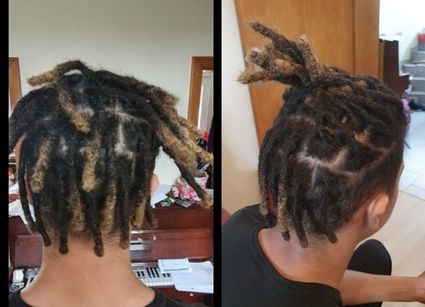 Cheveux afro dreadslocks court