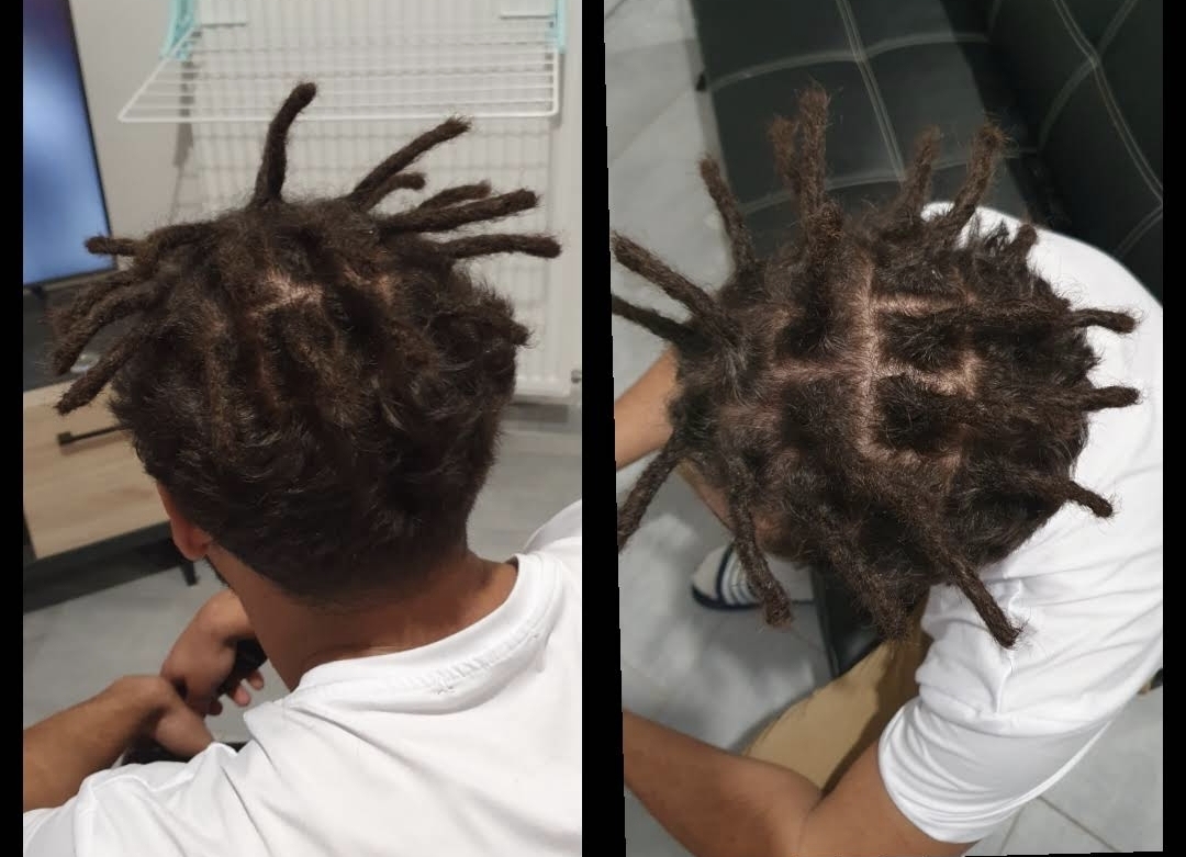 Dread courte locks marron crochet