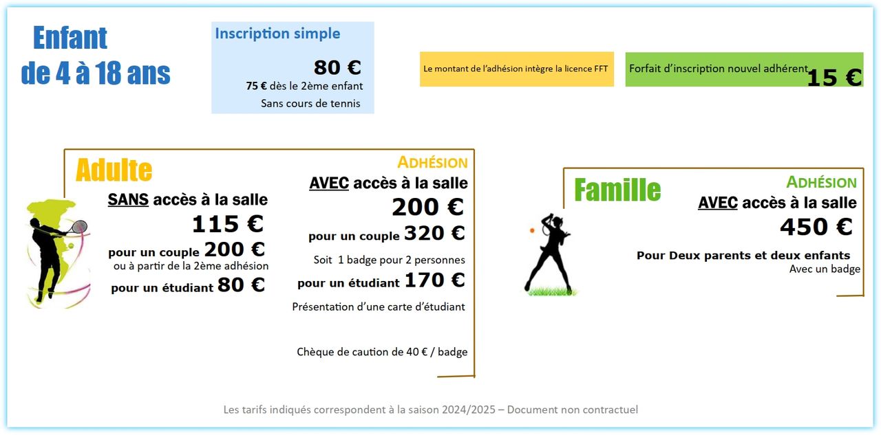 Tarif 2024-2025 Site
