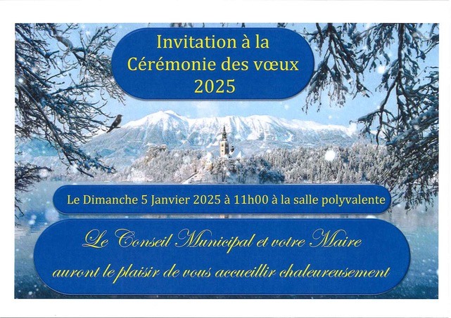 Invitation à la cérémonie des voeux 2025