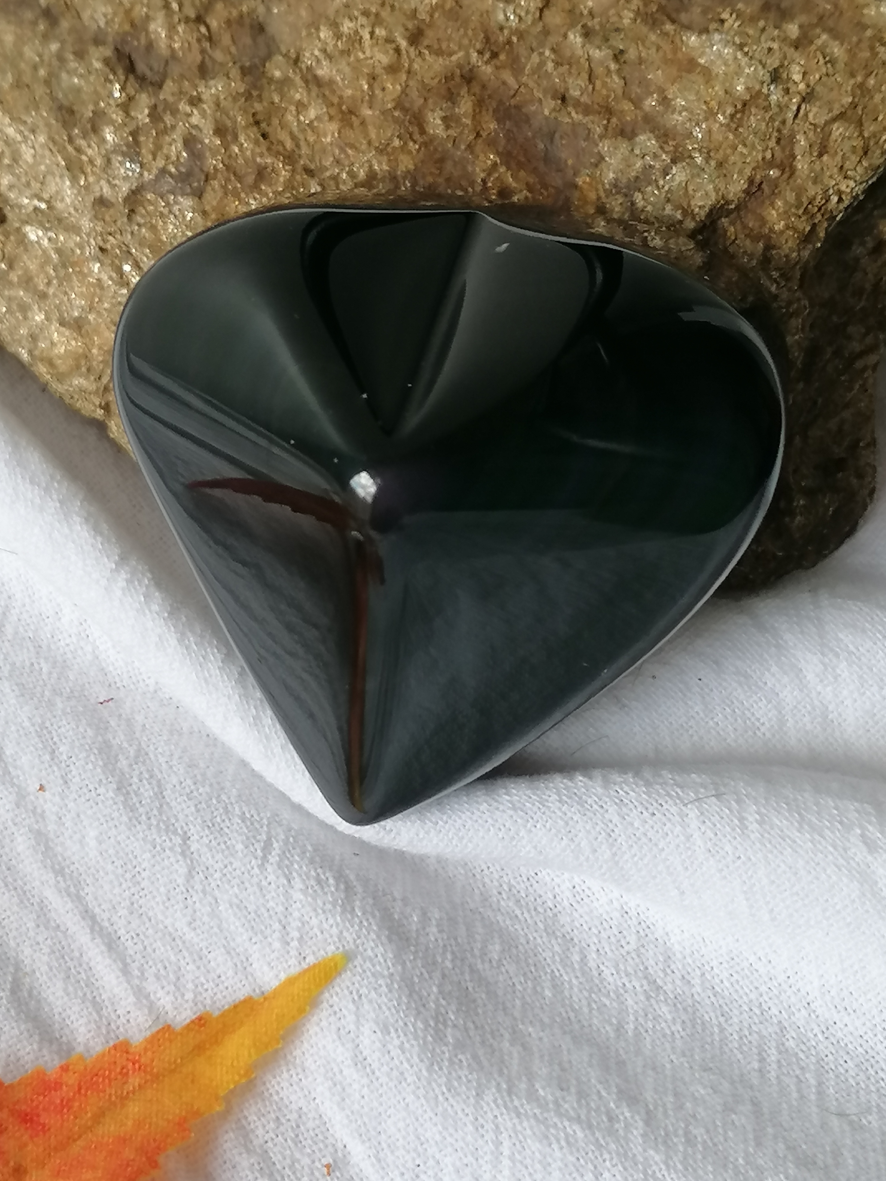 obsidienne oeil céleste - obsidienne forme de coeur 