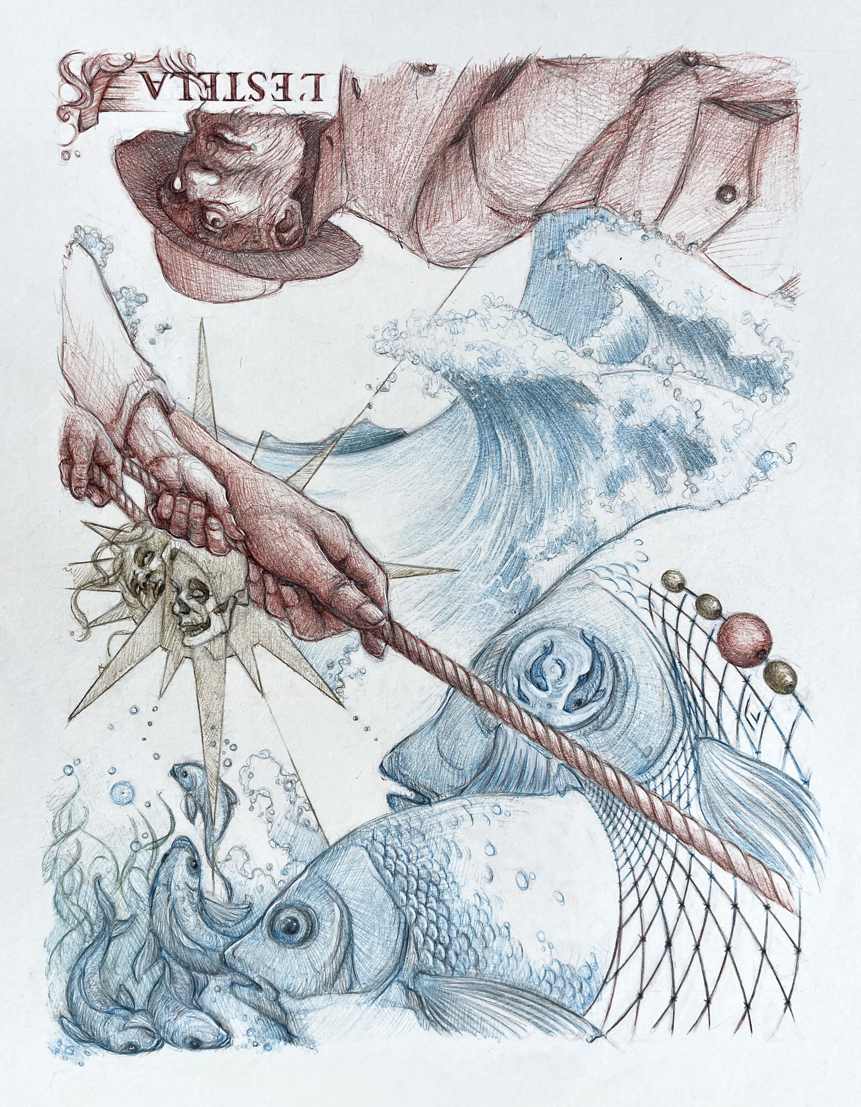 Pecheur par la mer tourmente e 