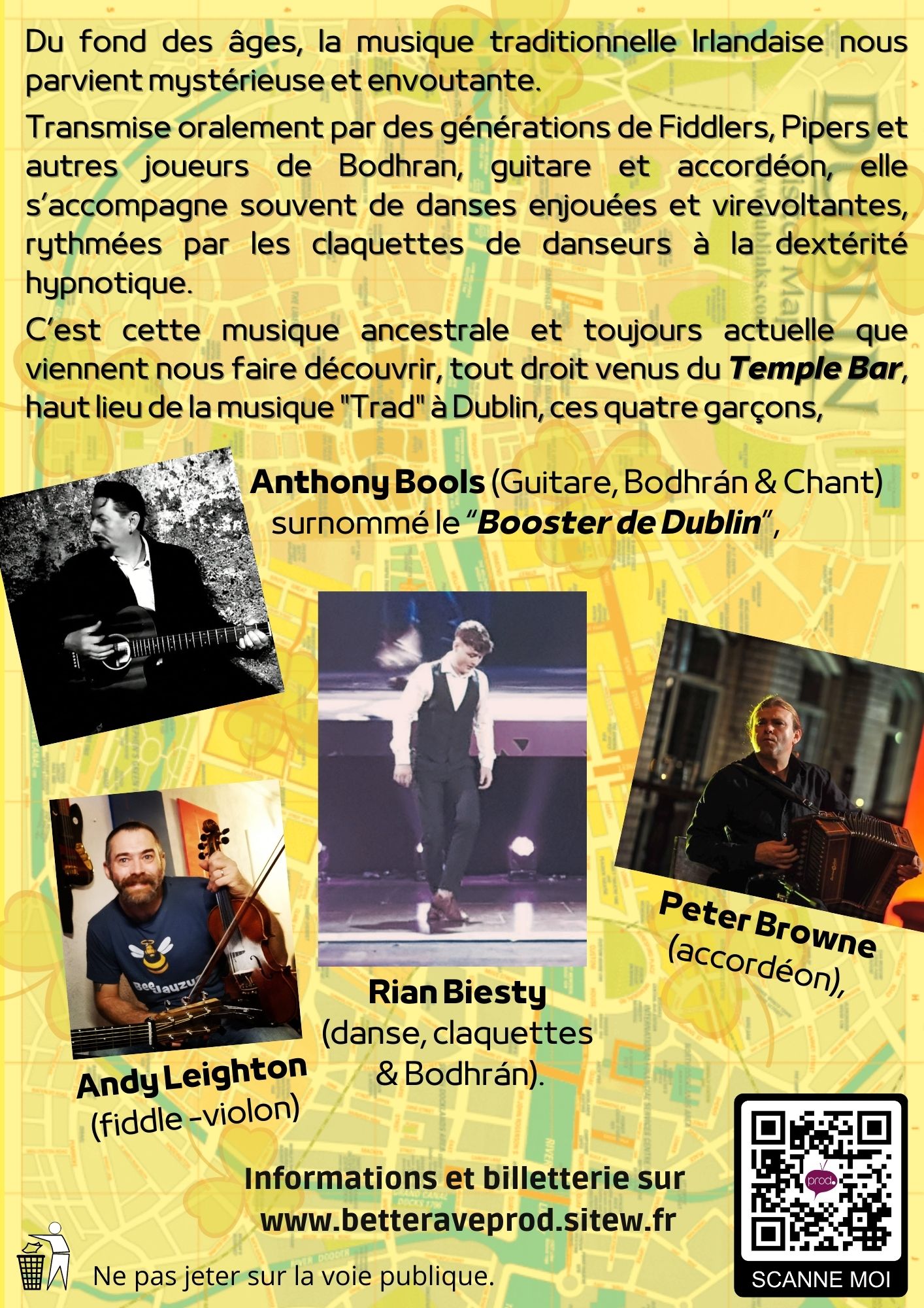 Flyer concert irlandais verso