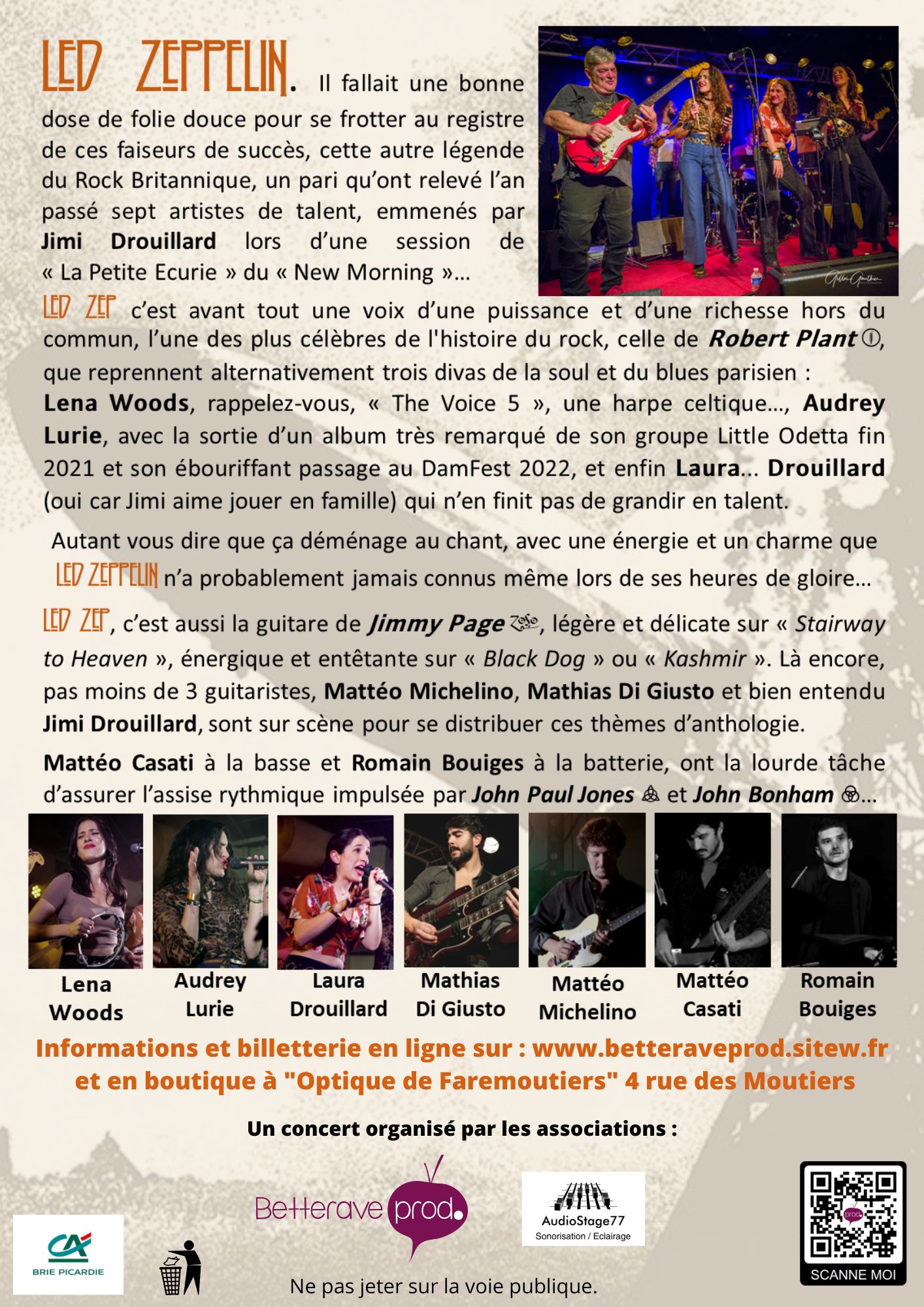 Flyer led zeppelin verso