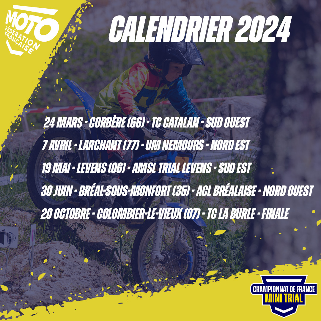 Calendrier 2024 minitrial