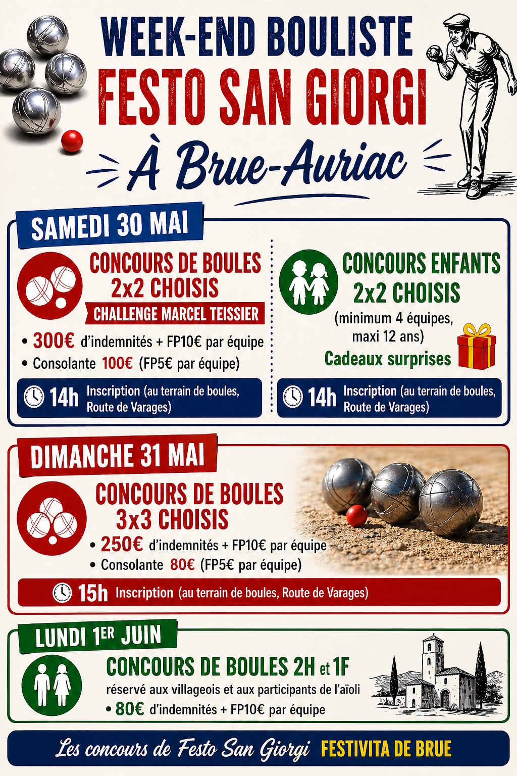 fête de la St Georges - concours de boules