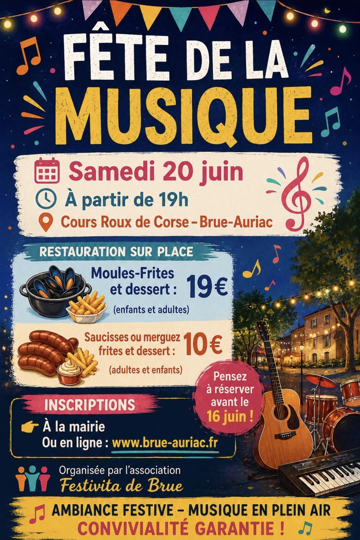 Fête de la musique + moules frites