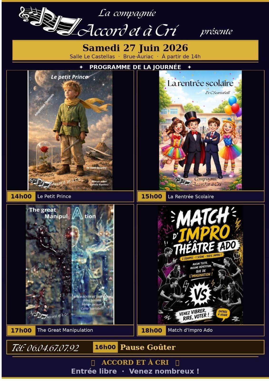 Théâtre 27 et 28 juin