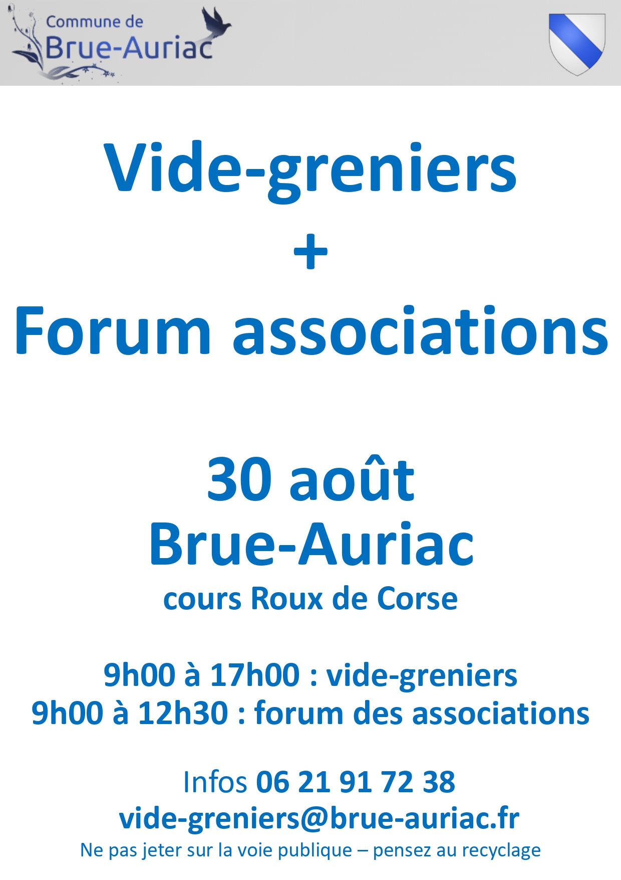 Vide-greniers et forum des associations