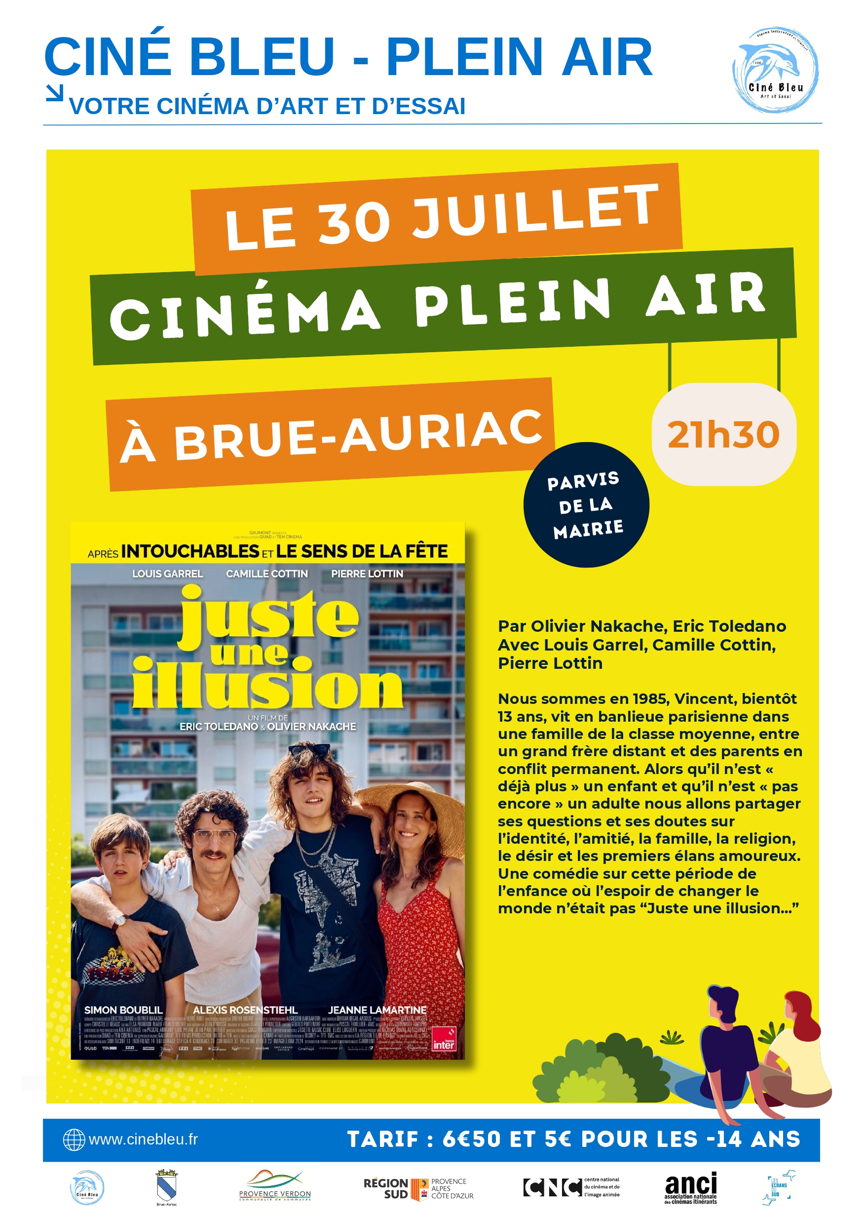 Cinéma en plein air le 30 Juillet 21h30