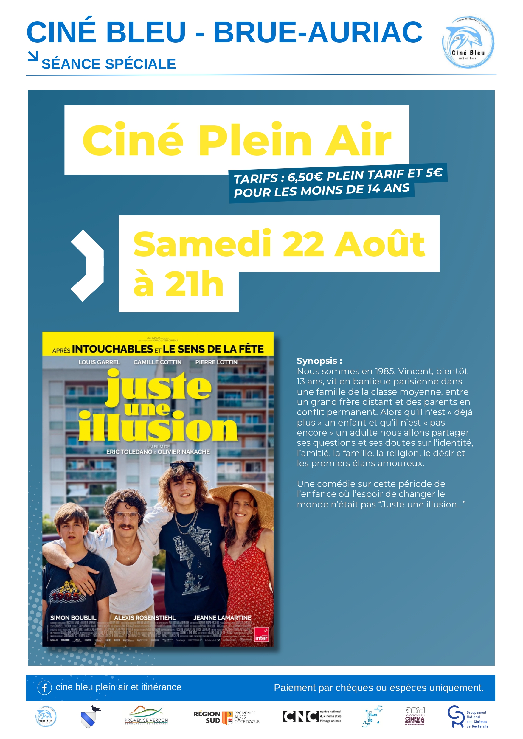 nouvelle date cinéma en plein air - 22 Août