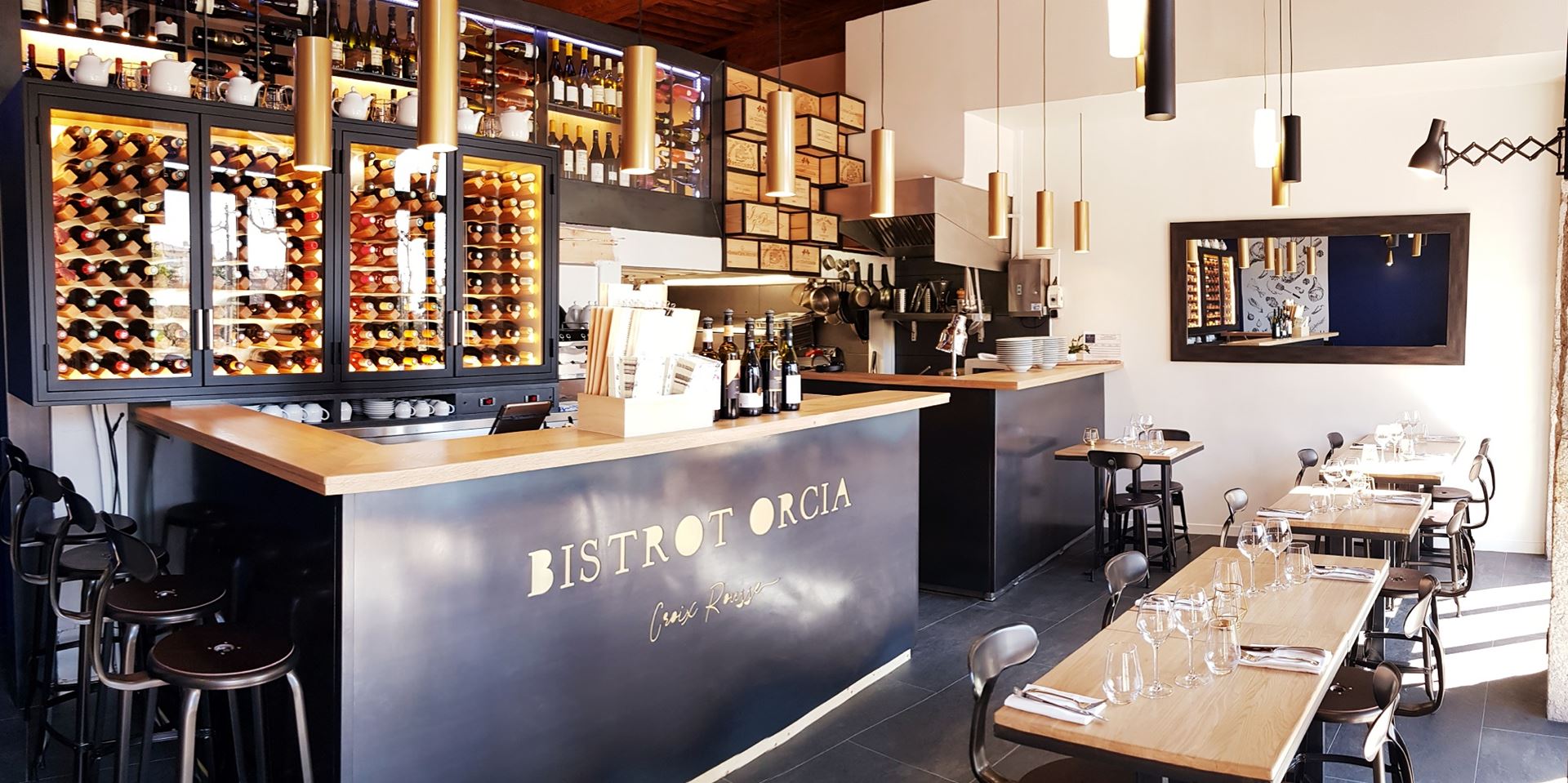 Amenagement bistrot macri montagny architectes lyon 2 