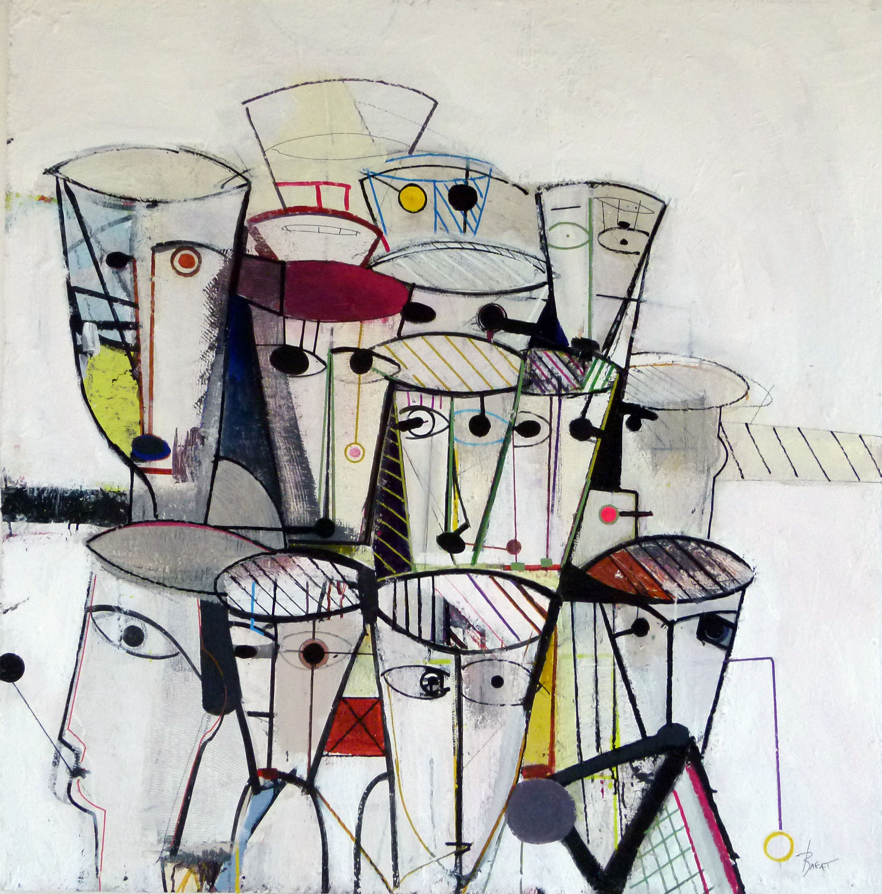 L1130252 les regardeurs 120x120 technique mixte 