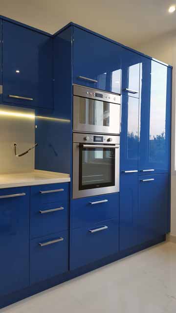 Cuisine design bleu