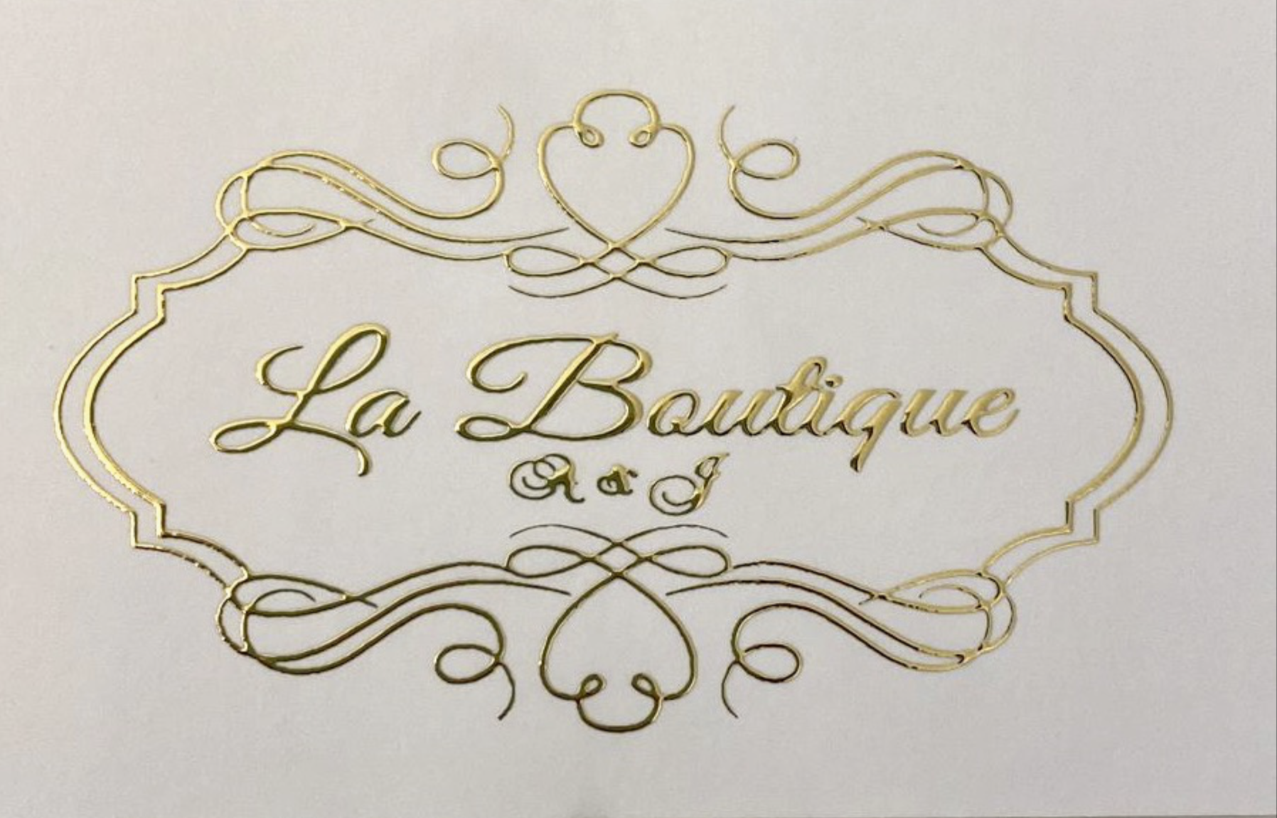Carte de visite recto dorure la boutique 300dpi png